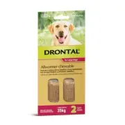 Drontal All Wormer Chewable Tablets for Large Dogs - 35 kgs - 2 pack