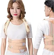 Corrector Full Back Brace Men Women Breathable for Upper and Lower Memory Support,Black-Small,Black-Small