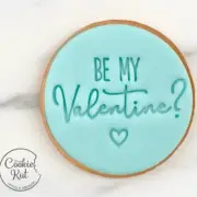 Be My Valentine? Cupcake Cookie Fondant Embosser Stamp Impression