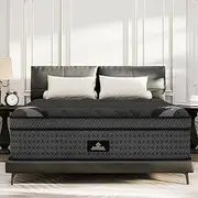 Queen Size Mattress, 14 Inch Deluxe Hybrid Queen Mattress in a Box, Medium Firm Mattresses With Gel Memory Foam & Pocket Springs, Pressure Relief, Cooling, Extra Edge Support [Upgraded Support]