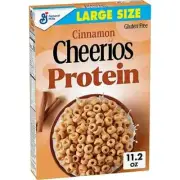 Large Size Cinnamon Cheerios PROTEIN Gluten Free Cereal Box 11.2oz