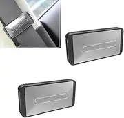 2 Pcs Car Neck Strap Adjusters, Comfortable Shoulder and Neck Protector with Locator Locking Clip for Human Neck Strap Locator (Silver)