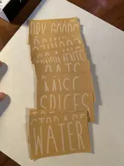 Talented Kitchen 40 All Caps Pantry Label Stickers Decals & 144 Spice Organizing