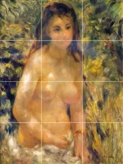 Art Renoir Nude In The Sunlight Mural Ceramic Backsplash Bath Tile #1688