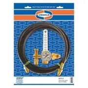 Argon Flowmeter Regulator Hose Kit Single Stage Brass 70 SCFH 3000 PSI CGA 580