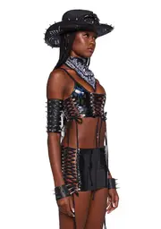 [J Valentine] Lace-Up Crop Top