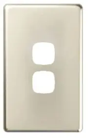 HPM EXCEL COVER PLATE 73x117mm 2-Gangs Switch, Matt, Stainless Steel *Aust Brand