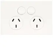 Hager Finesse Double Powerpoint 10 Amps - WBQP2S