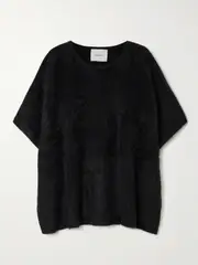 [LISA YANG] LISA YANG - Fie Brushed-cashmere Top - Black - 1 1 Black