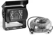 Elinz Reversing Reverse Camera Cam 4 PIN Heavy Duty Rearview 60 Degree Viewing Angle CCD Night Vision Waterproof IP68 Rearview with 10M Cable 12V 24, 2 Years Warranty