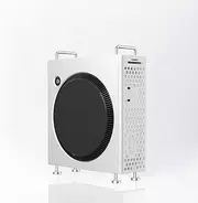 Aluminum Chassis Stand for Mac mini M4, Vertical Desktop Holder with Enhanced Cooling, Full Port Access & Anti Impact Design (Silver)