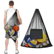 Big Ball Net Bag Man Fitness Heavy Duty Mesh Football and Basketball Storage