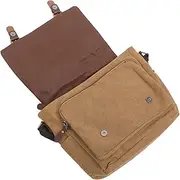 [COHEALI] Men's Fashionable Canvas Crossbody Bag Large Capacity Shoulder Bag for Students Adults Messenger Bag Adjustable Straps