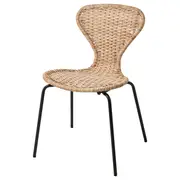 ÄLVSTA chair, handmade rattan/Sefast black