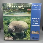 Heritage Puzzles Manatee 550 Piece Jigsaw Puzzle Sealed