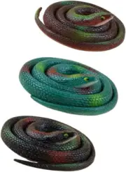 Realistic Snakes Fake Snake Toys for Garden Props to Scare Birds Squirrels Mice