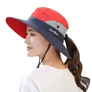 UPF 50+ Wide Brim Sun Hat Waterproof UV Protection Bucket Boonie 7-7 1/2 Navy