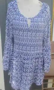 NEW Printed chiffon blouse - Printed kurta size XL46