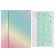 Bluetooth Keyboard Leather Case For Ipad 9.7 2018 / 2017 With Backlight & Three-Fold Holder
