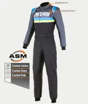 Two Layer Custom Graphic Suit Go Kart Auto Racing Suits With Free Balaclava