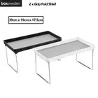 2 x Kitchen Pantry Organiser Foldable Spice Rack Jars Can Shelf Storage Holder