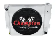RC 3 Row Radiator Chevy Config,16" Fan,Shroud for 1987-2006 Jeep Wrangler YJ (for: Jeep)