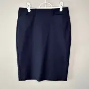 Brooks Brothers for Netjets NWT navy career wool blend pencil skirt size 4