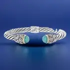 NEW! EFFY STERLING SILVER BRACELET W AMAZONITE TRIM, 18K GOLD/ MSRP $1,225