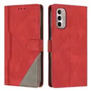 Clasp Case with Flip Wallet Stand Function Cover for Moto G Stylus 2022 5G - Red