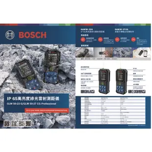 胖達人五金 BOSCH 博世 雷射測距儀 GLM50-23G GLM 50-23 G 綠光雷測測距儀 非 GLM500