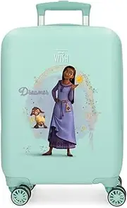 Joumma Disney Wish Dreamer Cabin Suitcase Blue 33 x 50 x 20 cm Hard ABS Combination Lock Side 28.4L 2 kg 4 Double Wheels Luggage Hand Luggage, Blue, Cabin Suitcase, Blue, Cabin Suitcase
