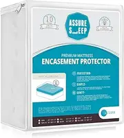 Waterproof Zippered Mattress Encasement Cover - Protector, Breathable, Full Size, Assure Sleep by L'COZEE