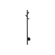 AGUZZO EZY FIT Heated Towel Rail - Single Vertical Round Tube - Tree Style - (H900mm) - Matte Black