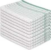 GABA 4PCs Dish Towels 50x70cm, Pre Shrunk, Machine Washable, Everyday Basic Tea Towels, 2 Times Bigger, Thicker, Better (Green)