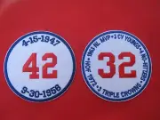 Koufax / J. Robinson "42" & "32" patch / NO SEWING or IRONING