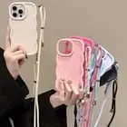 Lanyard Retractable String GEL Cover Case for iPhone 16 15 14 13 12 11 Pro Max 8