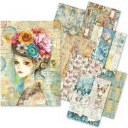 Ciao Bella Craftmix Quintessential Mixed A5 Paper Pack 8pc Tissue,Vellum Paper