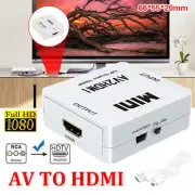 AVt2HDMI Composite AV CVBS 3RCA to HDMI 1080p Converter Adapter Video Upscaler H