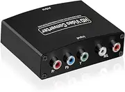GKEAPZA Component to HDMI Converter, YPbPr Component RGB + R/L Audio to HDMI Converter v1.3 Support 1080P 24bit 2 Channel Audio LPCM for HDTV PS3 PS4 HDVD Player Wii XBOX and More