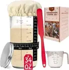 Sourdough Starter Jar Kit – 34 oz with Measuring Cup, Clear