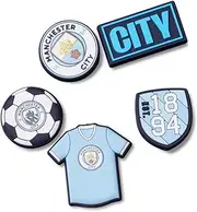 [Crocs] Jibbitz FC Shoe Charms, Manchester City, 5 Pack