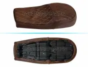 For Royal Enfield GT & Interceptor 650 Diamond Design Dual Leather Seat Brown D4