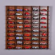1:64Toy Car Wall Shelf, Hotwheels, Matchbox Compatible Display Case for 50Car