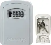 MASTER LOCK Key Safe Wall Mounted, Medium 85 x 119 x 36 mm, Cream, Outdoor, Mounting Kit, for Home Office Industries Vehicles
