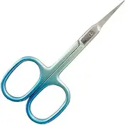 Blue Cuticle Nail Scissors Premium Manicure Scissors Multi-Purpose Curved Blade Cuticle Nippers Nail Tool for Toenails, Nose, Eyebrows, Eyelash, Beard, Mustache, Hair Trimming 3.6 inch