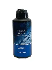 BATH & BODY WORKS MEN'S COLLECTION CLEAN SLATE BODY SPRAY 3.7 OZ / 104 g NEW