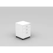 Metal OM MOBILE PEDESTAL 1 File 2 Stationery Drawers W468 x D510 x H685mm White