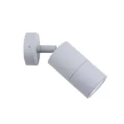 Pillar Light Single Adjustable GU10 Matte Grey IP65 Round Back Plate