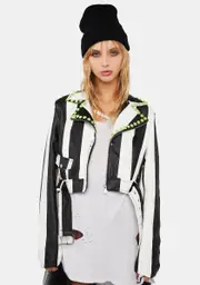[Dolls Kill X Beetlejuice] Scare Alike Moto Jacket