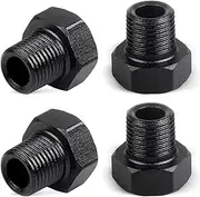 CNRAQR 1/8" NPT Plug Male Hex Head Fitting Adapter Aluminum Black Anodized 4PCS